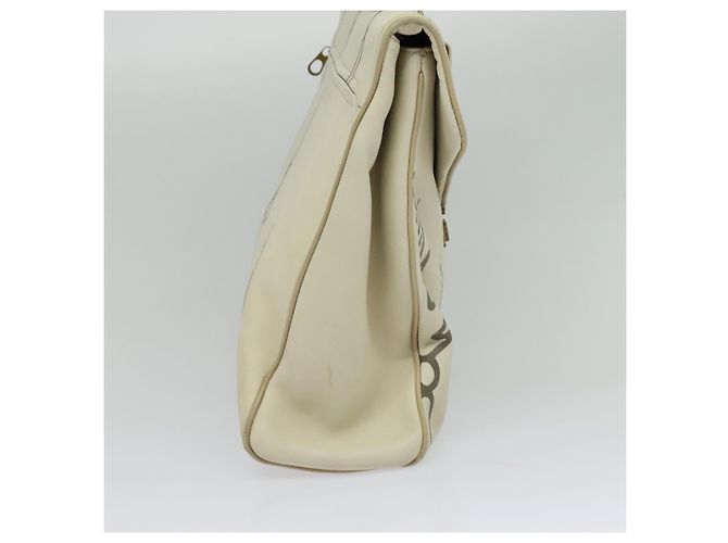 Autre Marque BOTTEGA VENETA Borsa a mano in pelle bianca e oro Auth bs25987 Bianco D'oro - vista 4