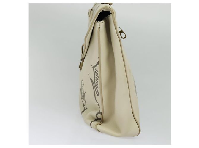 Autre Marque BOTTEGA VENETA Borsa a mano in pelle bianca e oro Auth bs25987 Bianco D'oro - vista 5