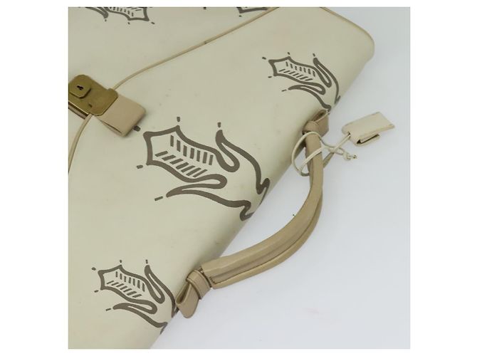 Autre Marque BOTTEGA VENETA Borsa a mano in pelle bianca e oro Auth bs25987 Bianco D'oro - vista 6