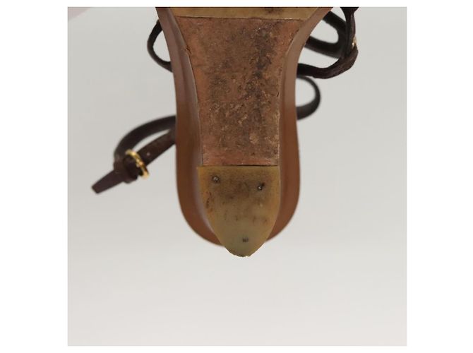 LOUIS VUITTON Décolleté in Pelle Marrone LV Auth bs25696 - vista 10