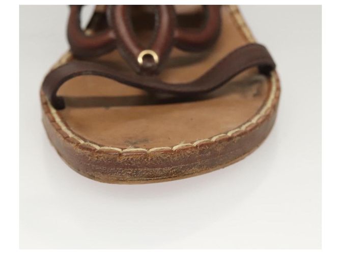 LOUIS VUITTON Décolleté in Pelle Marrone LV Auth bs25696 - vista 30