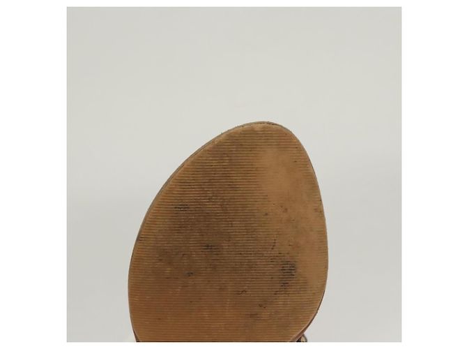 LOUIS VUITTON Décolleté in Pelle Marrone LV Auth bs25696 - vista 8