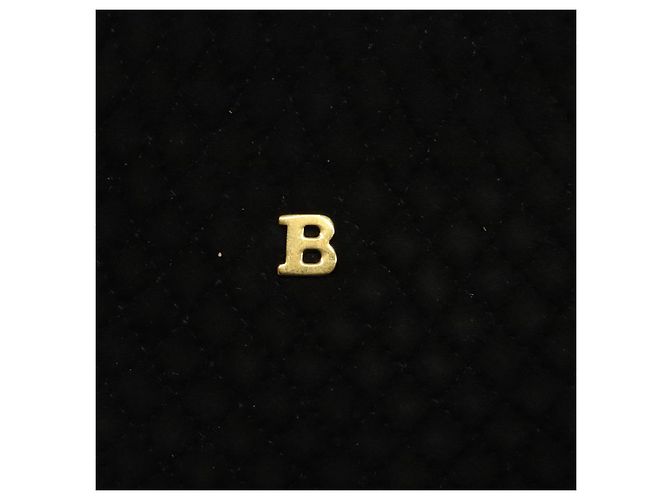 BALLY Borsa a mano trapuntata in pelle nera e oro Auth BD2177 Nero D'oro - vista 14