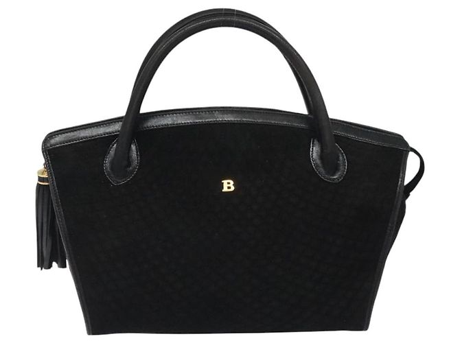 BALLY Borsa a mano trapuntata in pelle nera e oro Auth BD2177 Nero D'oro - vista 2