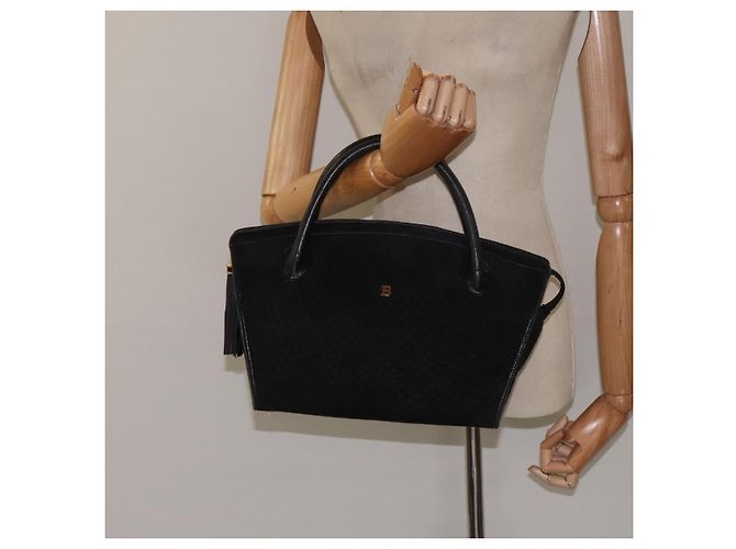 BALLY Borsa a mano trapuntata in pelle nera e oro Auth BD2177 Nero D'oro - vista 22