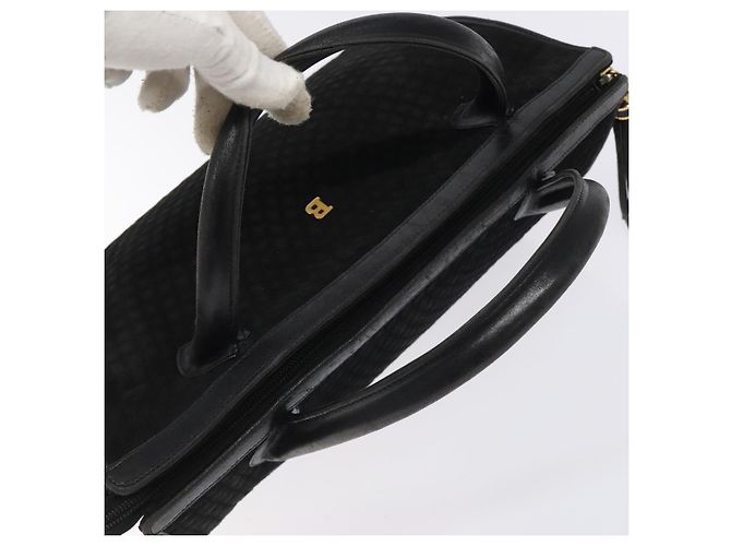 BALLY Borsa a mano trapuntata in pelle nera e oro Auth BD2177 Nero D'oro - vista 6