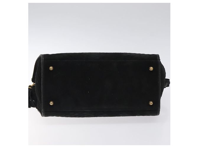BALLY Borsa a mano trapuntata in pelle nera e oro Auth BD2177 Nero D'oro - vista 9