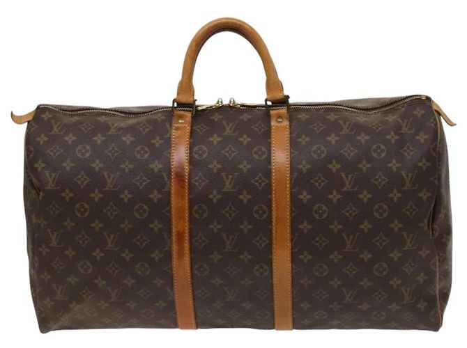 LOUIS VUITTON Monogram Keepall 55 Borsa Boston M41424 LV Auth 123436 Monogramma - vista 2