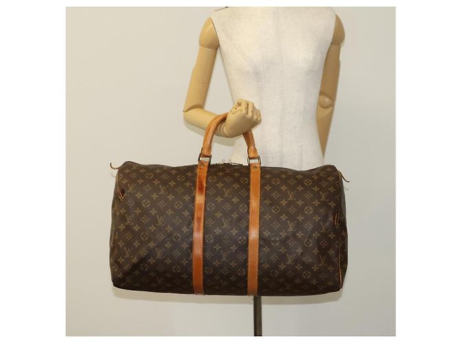 LOUIS VUITTON Monogram Keepall 55 Borsa Boston M41424 LV Auth 123436 Monogramma - vista 22