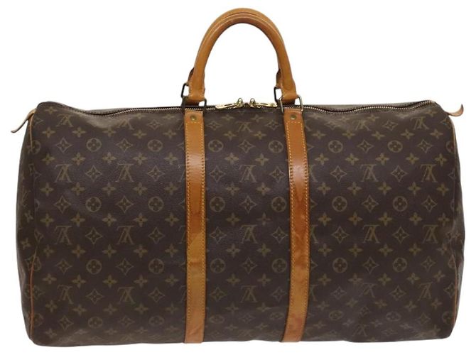 LOUIS VUITTON Monogram Keepall 55 Borsa Boston M41424 LV Auth 123436 Monogramma - vista 3