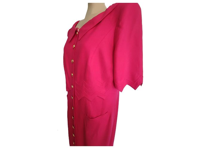 Louis Féraud Kleid Fuchsia aus Viskose Fuschia - Ansicht 7