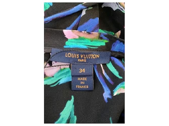 Louis Vuitton Abito in seta nera Nero - vista 7