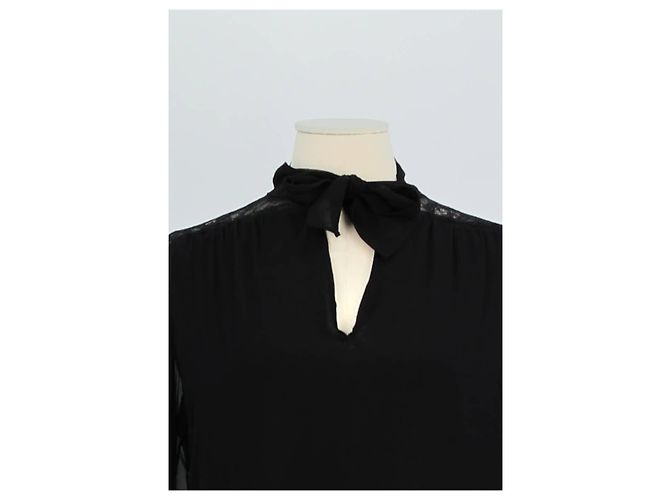 Giambattista Valli Blusa de seda negra Negro - vista 2