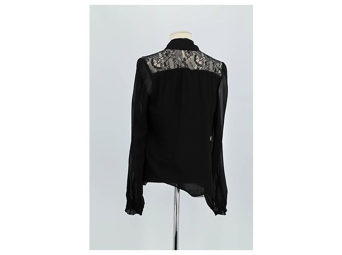 Giambattista Valli Blusa de seda negra Negro - vista 6
