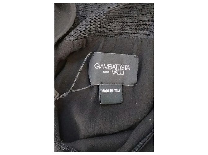 Giambattista Valli Blusa de seda negra Negro - vista 7