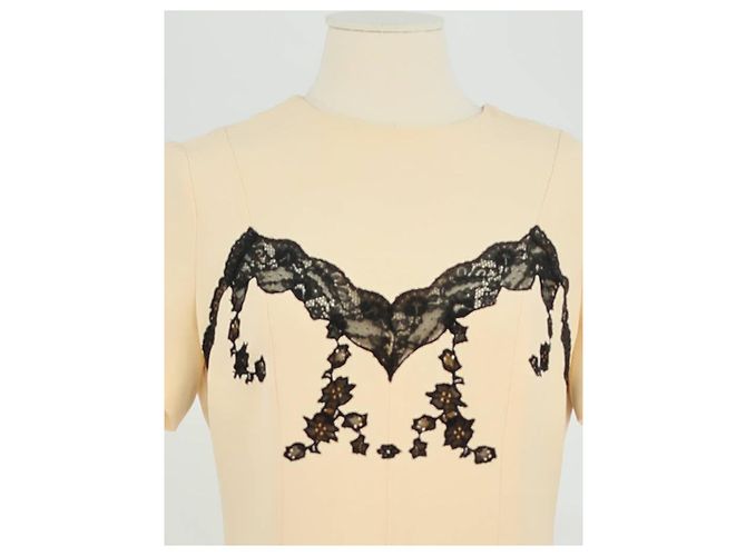 Louis Vuitton Beigefarbenes Wollkleid - Ansicht 2