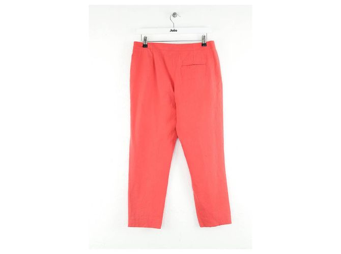 Hermès Pantalones rectos de algodón rojo Roja - vista 3