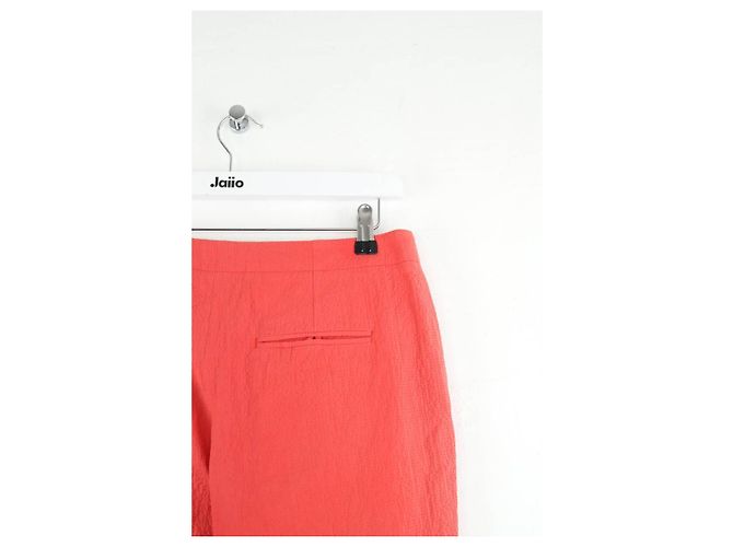 Hermès Pantalones rectos de algodón rojo Roja - vista 4