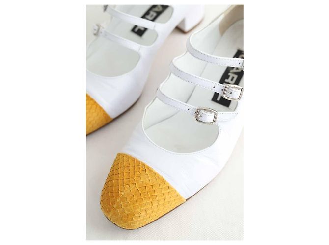 Carel Tacchi in pelle bianchi Bianco - vista 6