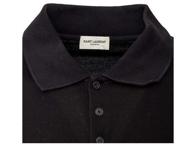 Polo T-shirt Saint Laurent Nero - vista 3