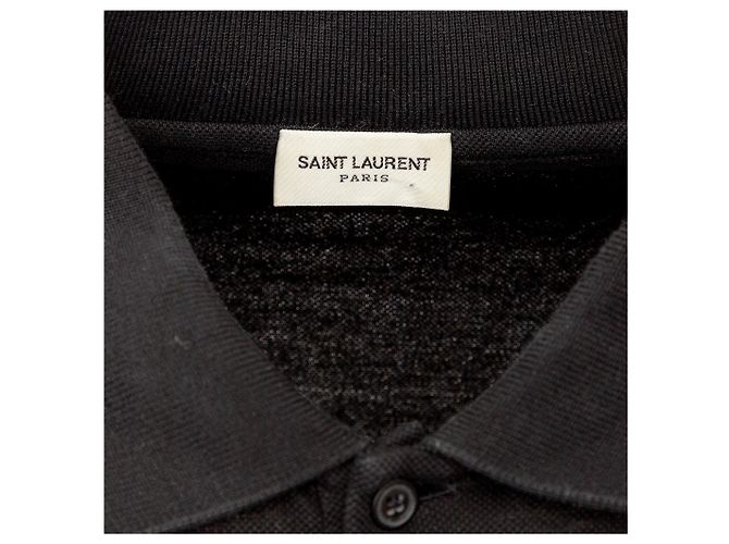 Polo T-shirt Saint Laurent Nero - vista 6