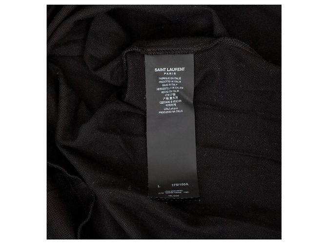 Polo T-shirt Saint Laurent Nero - vista 7