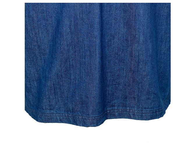 Autre Marque Polo Sunnei in denim blu a maniche corte - vista 12