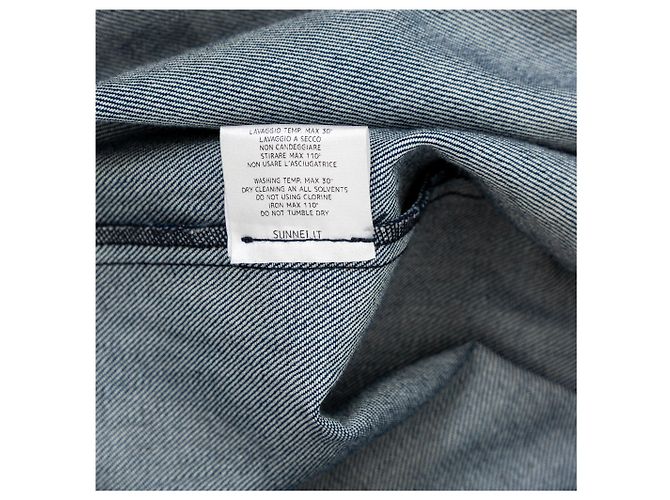Autre Marque Polo Sunnei in denim blu a maniche corte - vista 15