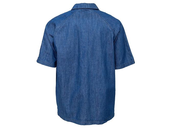 Autre Marque Polo Sunnei in denim blu a maniche corte - vista 2