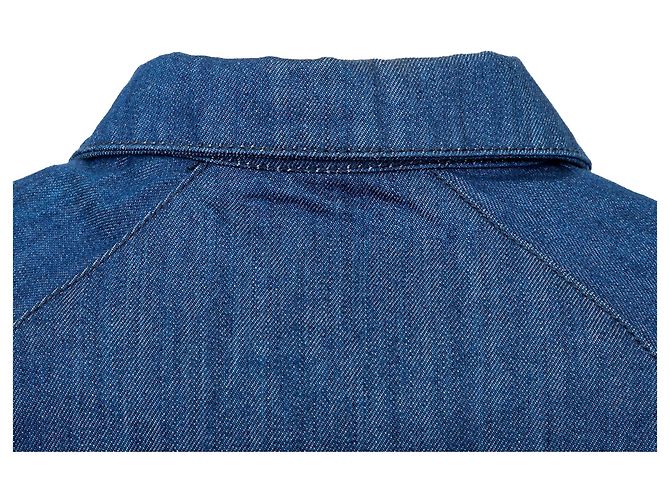 Autre Marque Polo Sunnei in denim blu a maniche corte - vista 5