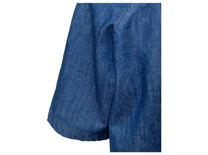 Autre Marque Polo Sunnei in denim blu a maniche corte - vista 6