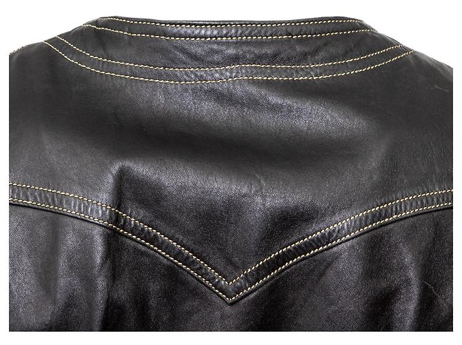 Gianni Versace Lederweste Schwarz - Ansicht 5