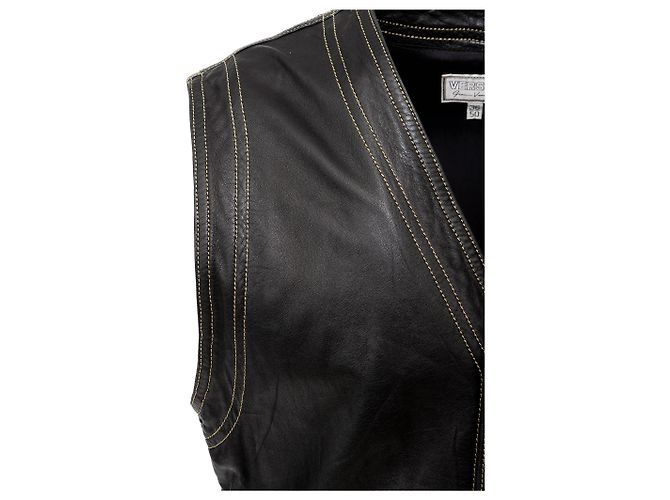 Gianni Versace Lederweste Schwarz - Ansicht 6