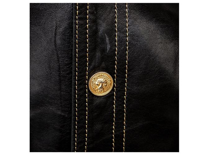 Gianni Versace Lederweste Schwarz - Ansicht 8