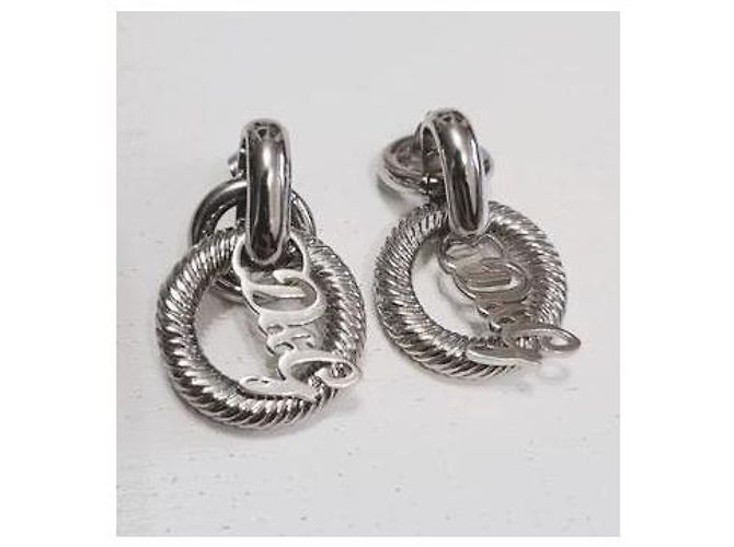 Pendientes refinados DOLCE & GABBANA mod. DJ0770 de acero plateado con trabajo de malla marina Plata - vista 3