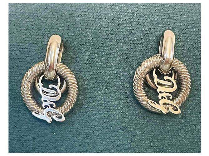 Pendientes refinados DOLCE & GABBANA mod. DJ0770 de acero plateado con trabajo de malla marina Plata - vista 8
