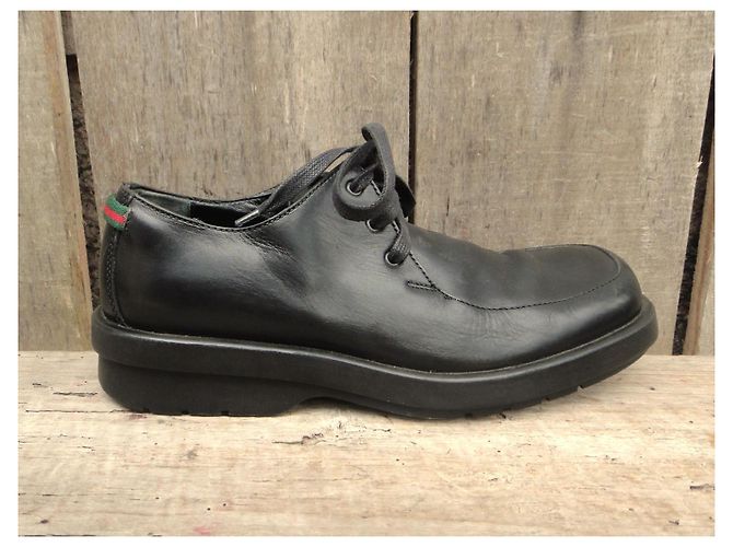 Derby Gucci in pelle nera Nero - vista 2