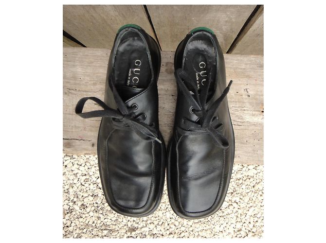 Derby Gucci in pelle nera Nero - vista 6