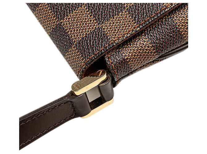 Louis Vuitton Musette Salsa in Damier Ebène marrone con tracolla lunga - vista 8