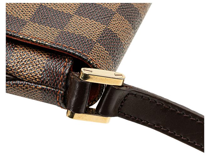 Louis Vuitton Musette Salsa in Damier Ebène marrone con tracolla lunga - vista 9