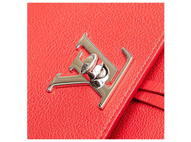 Zaino Lockme in taurillon rosso Louis Vuitton - vista 7