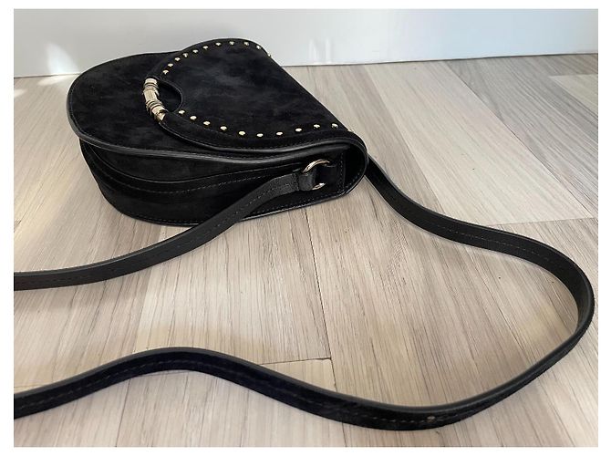 Borsa a tracolla Jimmy Choo in suede nero - vista 11