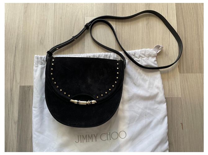 Borsa a tracolla Jimmy Choo in suede nero - vista 2