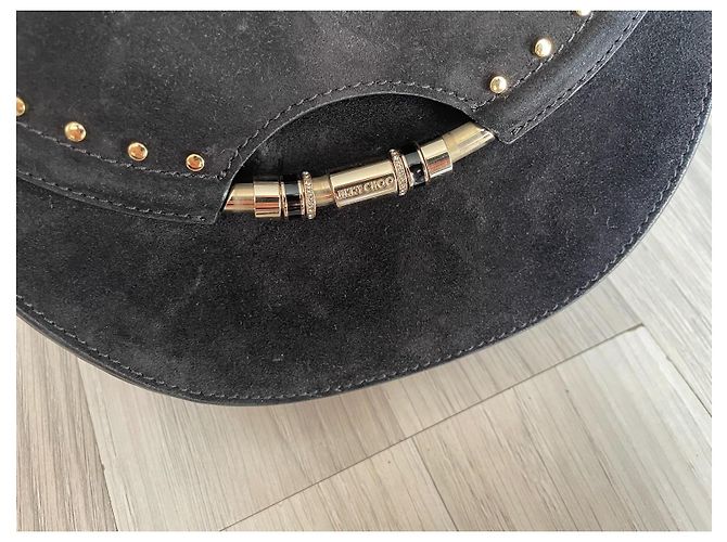 Borsa a tracolla Jimmy Choo in suede nero - vista 3