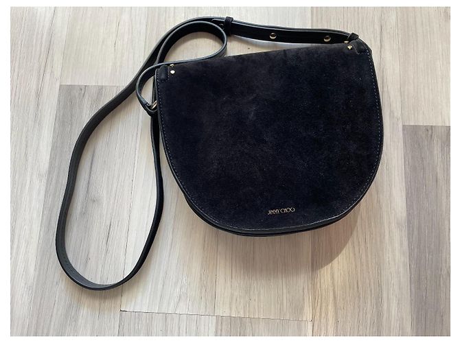 Borsa a tracolla Jimmy Choo in suede nero - vista 4