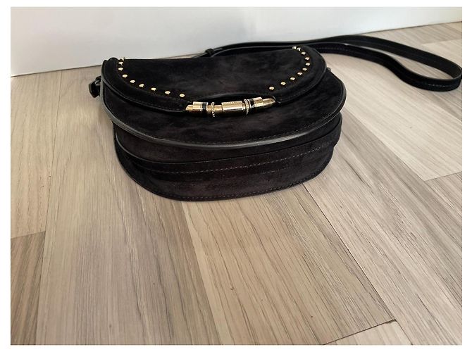 Borsa a tracolla Jimmy Choo in suede nero - vista 6