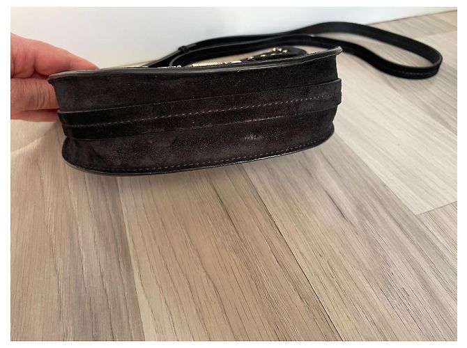 Borsa a tracolla Jimmy Choo in suede nero - vista 7