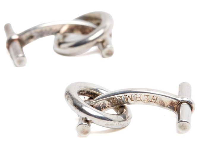 Gemelli in Argento Sterling Chaine d'Ancre di Hermès Hermès Esaurito - vista 4