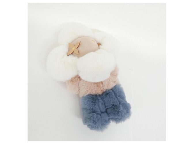 Doudou Vivienne en peluche Louis Vuitton Blanc Bleu Beige - vue 2
