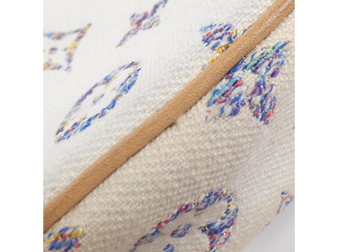 Borsa a Spalla Louis Vuitton Tweed Monogram Multicolor Wallet on Chain Ivy M83499 Bianco Multicolore - vista 4